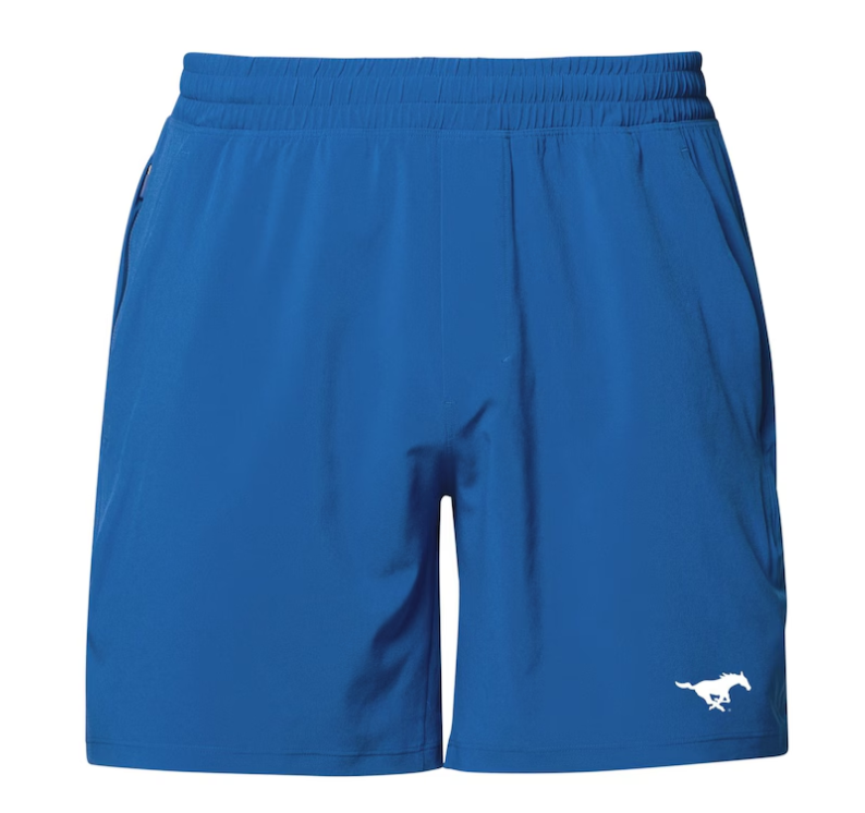 Men's  SMU Mustangs Icy College Blue Shorts(Run Small)