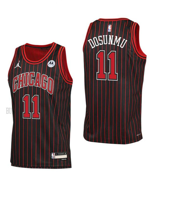 Men's Chicago Bulls #11 Ayo Dosunmu Black Stitched Basketball Jersey Men's Chicago Bulls #11 Ayo Dosunmu Black Stitched Basketball Jersey