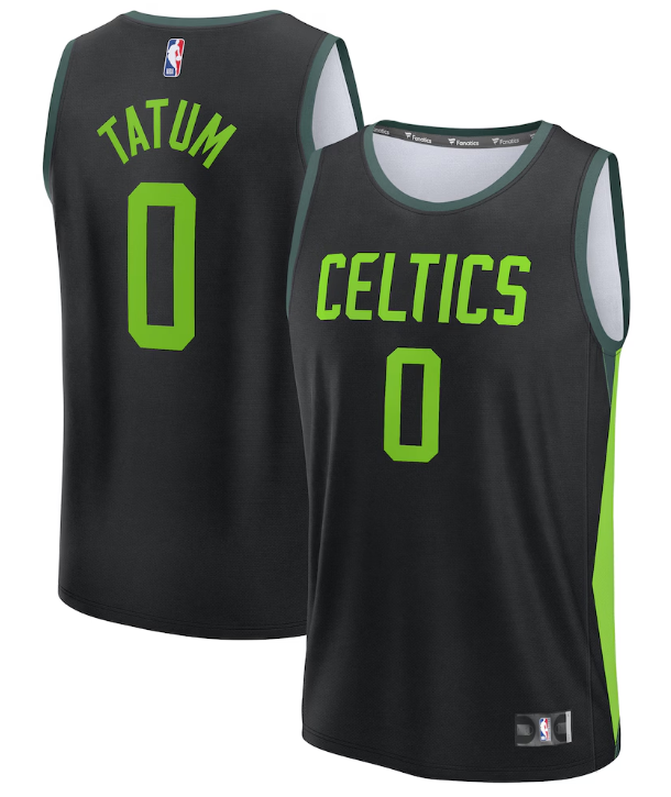 Youth Boston Celtics #0 Jayson Tatum Black 2024-25 City Edition Statement Edition Stitched Basketball Jersey