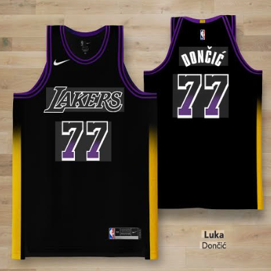 Men's Los Angeles Lakers #77 Luka Dončić Black Stitched Basketball Jersey Men's Los Angeles Lakers #77 Luka Dončić Black Stitched Basketball Jersey