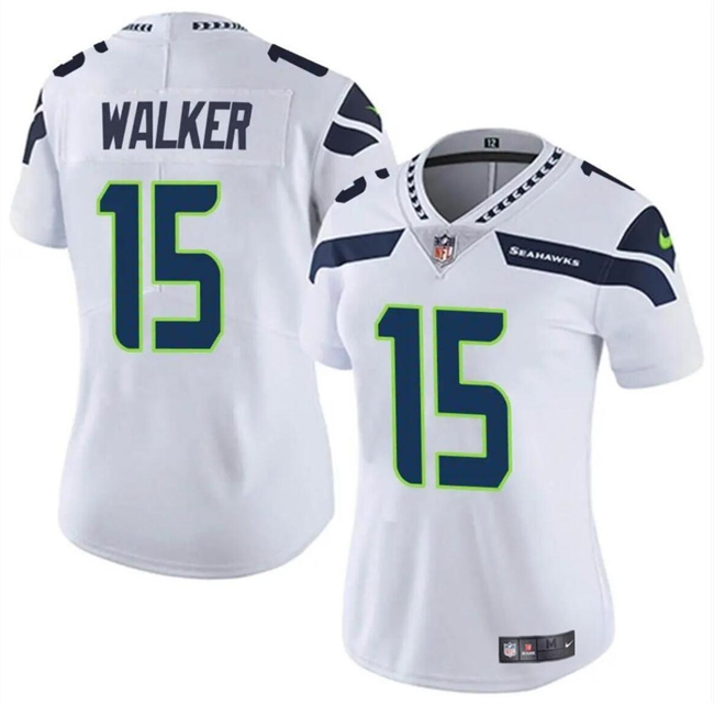 Women's Seattle Seahawks #15 P.J. Walker White Vapor Limited Stitched Football Jersey(Run Small) Women's Seattle Seahawks #15 P.J. Walker White Vapor Limited Stitched Football Jersey(Run Small)