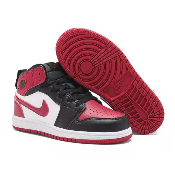 Youth Running Weapon Air Jordan 1 Black/White/Red Shoes 10022 Youth Running Weapon Air Jordan 1 Black/White/Red Shoes 10022