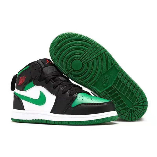 Youth Running Weapon Air Jordan 1 Black/White/Green Shoes 10024 Youth Running Weapon Air Jordan 1 Black/White/Green Shoes 10024