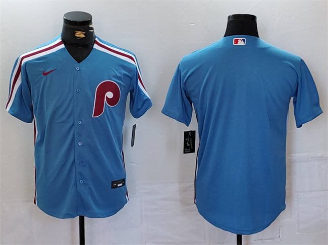 Men's Philadelphia Phillies Blank Blue Cool Base Stitched Jersey Men's Philadelphia Phillies Blank Blue Cool Base Stitched Jersey