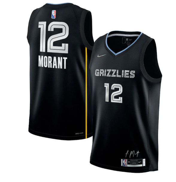 Men's Memphis Grizzlies #12 Ja Morant 75th Anniversary Select Series Rookie of the Year Swingman Stitched Jersey Men's Memphis Grizzlies #12 Ja Morant 75th Anniversary Select Series Rookie of the Year Swingman Stitched Jersey