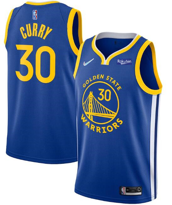 Men's Golden State Warriors #30 Stephen Curry 75th Anniversary Royal Stitched Basketball Jersey Men's Golden State Warriors #30 Stephen Curry 75th Anniversary Royal Stitched Basketball Jersey