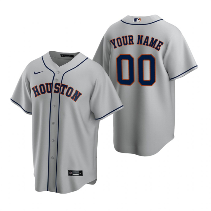 Youth Houston Astros Active Player Custom Grey Cool Base Stitched Jersey Youth Houston Astros Active Player Custom Grey Cool Base Stitched Jersey