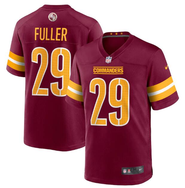 Men's Washington Commanders #29 Kendall Fuller 2022 Burgundy Game Stitched Jersey Men's Washington Commanders #29 Kendall Fuller 2022 Burgundy Game Stitched Jersey