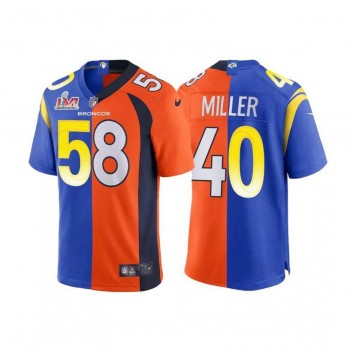 Men's Rams & Broncos Von Miller Super Bowl LVI & 50 Vapor Limited Stitched Jersey Men's Rams & Broncos Von Miller Super Bowl LVI & 50 Vapor Limited Stitched Jersey