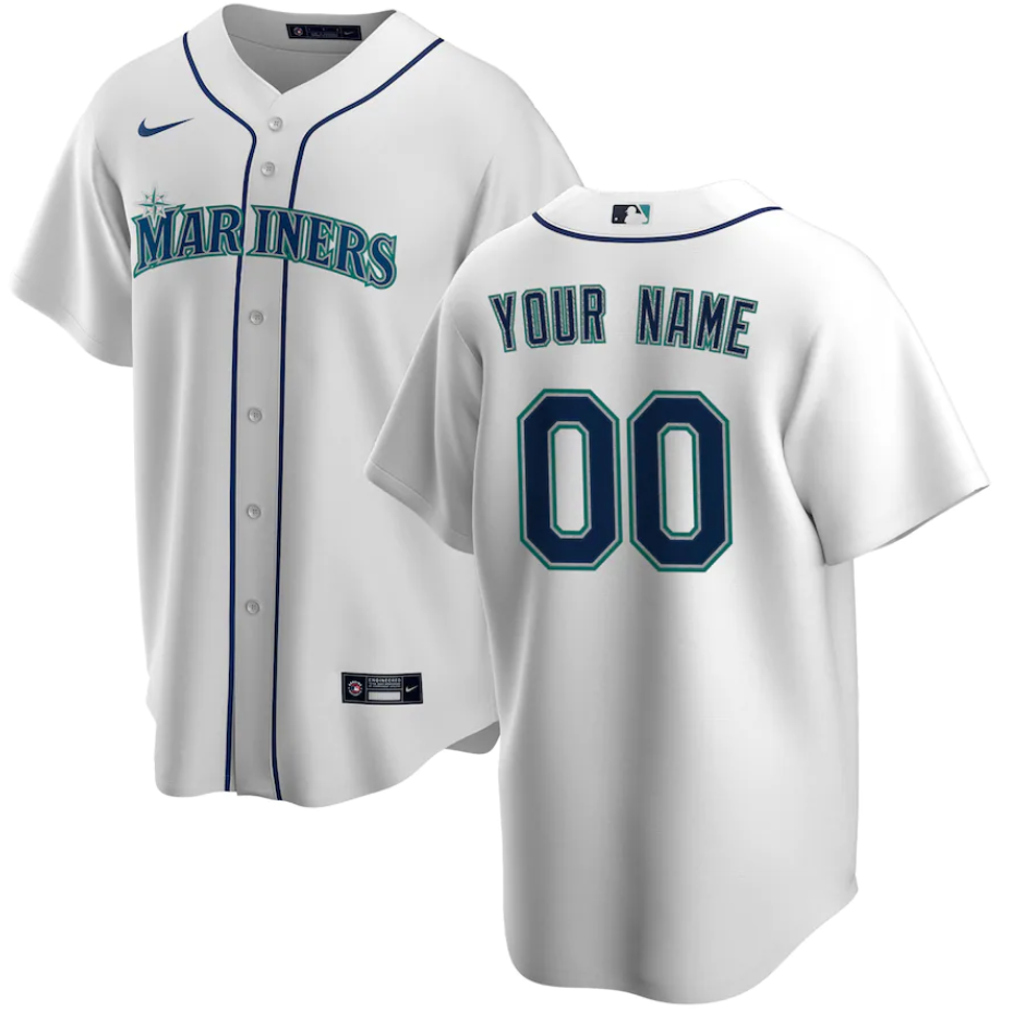 Youth Seattle Mariners Active Player Custom White Cool Base Stitched Baseball Jersey Youth Seattle Mariners Active Player Custom White Cool Base Stitched Baseball Jersey