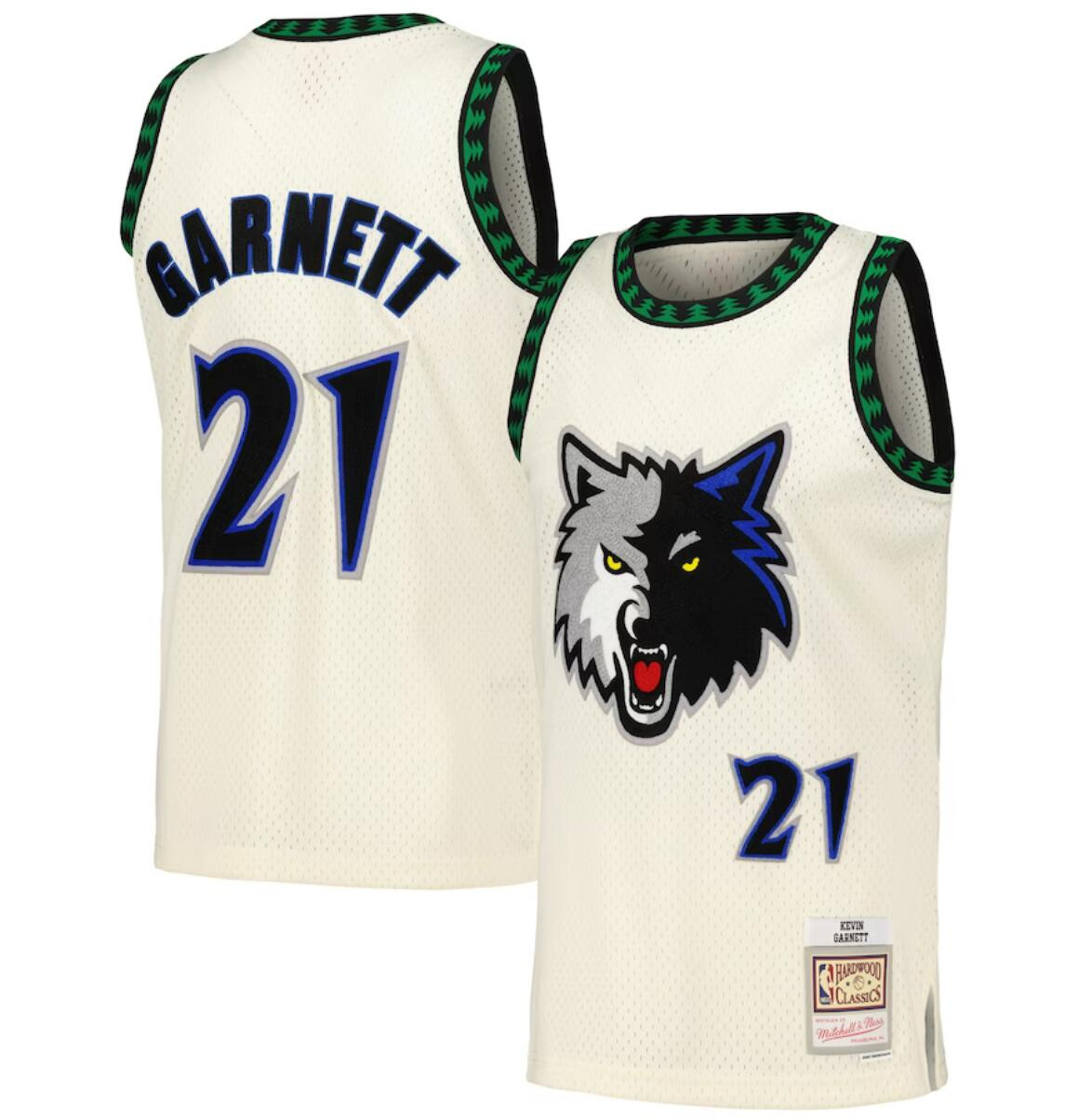 Men's Minnesota Timberwolves #21 Kevin Garnett White Throwback Stitched Jersey Men's Minnesota Timberwolves #21 Kevin Garnett White Throwback Stitched Jersey