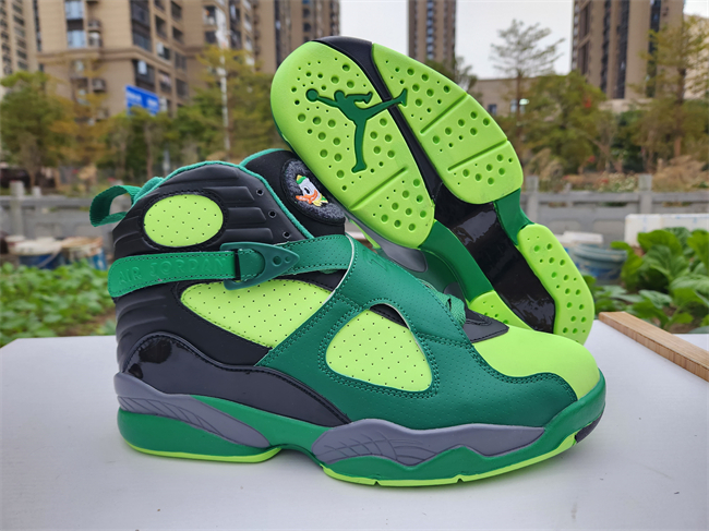 Men's Running Weapon Air Jordan 8 Shoes Green/Black 007