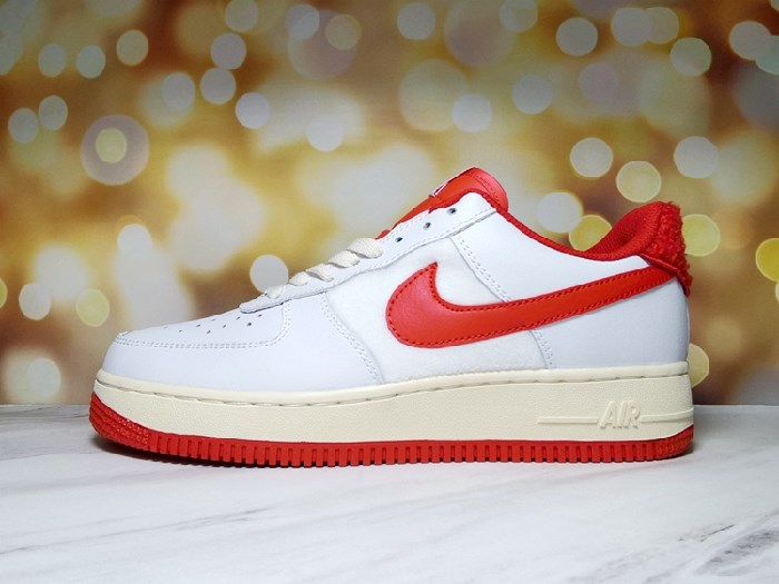Men's Air Force 1 Low White/Red Shoes 0191 Men's Air Force 1 Low White/Red Shoes 0191