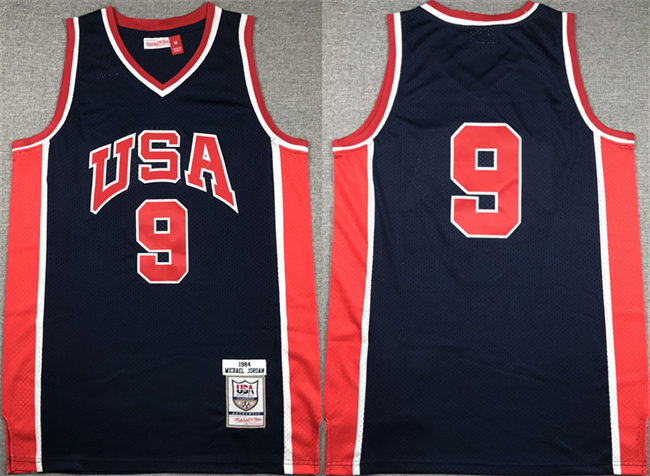 Men's USA Basketball #9 Vince Carter Navy Stitched Jersey Men's USA Basketball #9 Vince Carter Navy Stitched Jersey