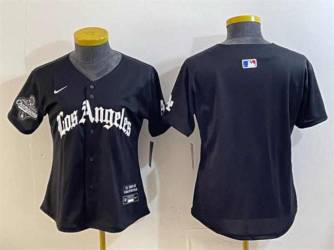 Youth Los Angeles Dodgers Blank Black 2025 World Series Champions LA Gothic Edition Limited Stitched Baseball Jersey Youth Los Angeles Dodgers Blank Black 2025 World Series Champions LA Gothic Edition Limited Stitched Baseball Jersey