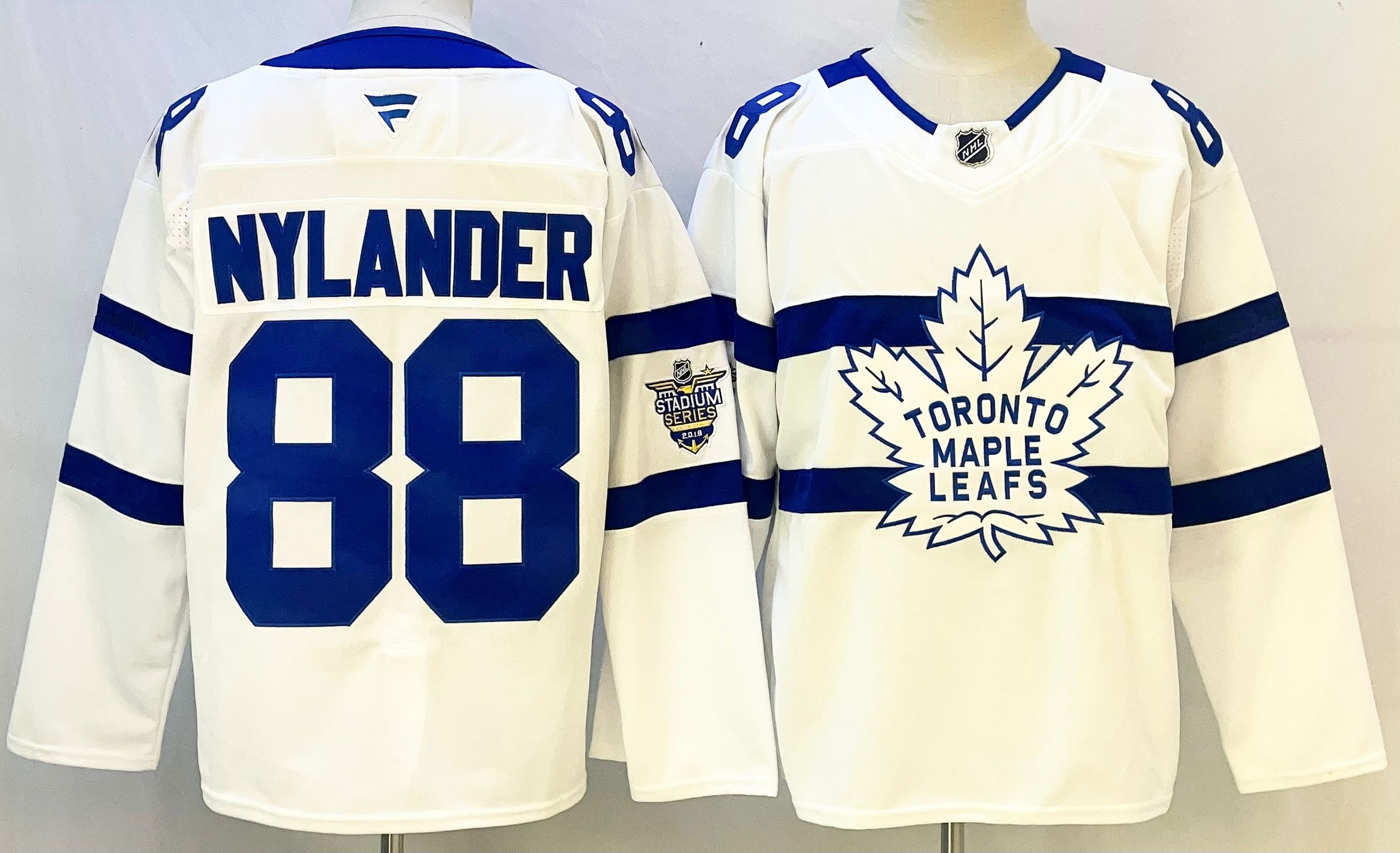Men's Toronto Maple Leafs #88 William Nylander White Stadium Series Stitched Jersey