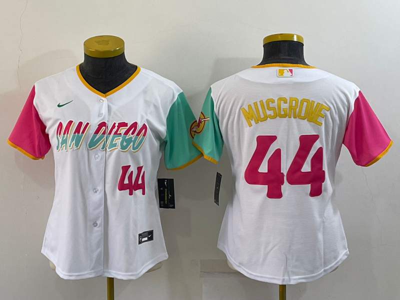Youth San Diego Padres #44 Joe Musgrove 2022 White City Connect Stitched Baseball Jersey Youth San Diego Padres #44 Joe Musgrove 2022 White City Connect Stitched Baseball Jersey