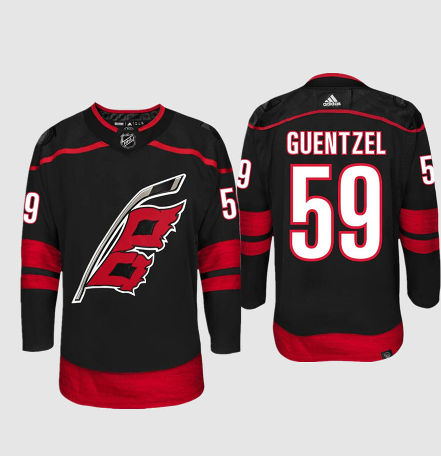 Men's Carolina Hurricanes #59 Jake Guentzel Black Stitched Jersey Men's Carolina Hurricanes #59 Jake Guentzel Black Stitched Jersey