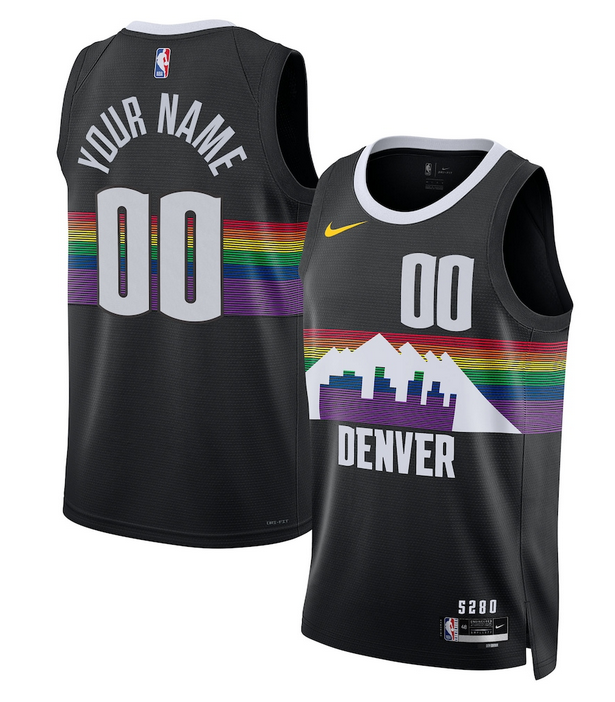 Men's Denver Nuggets Active Player Custom Black 2025/26 City Edition Swingman Basketball Jersey