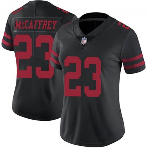 Women's San Francisco 49ers #23 Christian McCaffrey Black Vapor Untouchable Stitched Jersey(Run Small) Women's San Francisco 49ers #23 Christian McCaffrey Black Vapor Untouchable Stitched Jersey(Run Small)