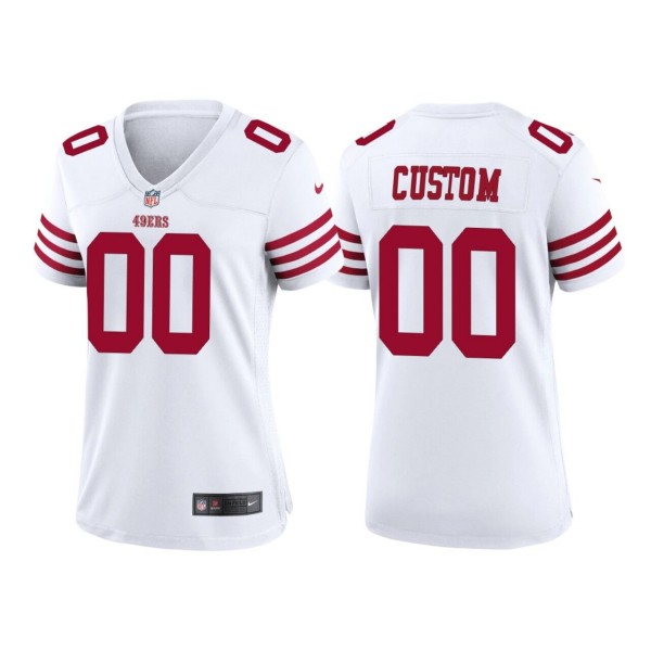 Women's San Francisco 49ers ACTIVE PLAYER Custom White Stitched Game Jersey(Run Small) Women's San Francisco 49ers ACTIVE PLAYER Custom White Stitched Game Jersey(Run Small)