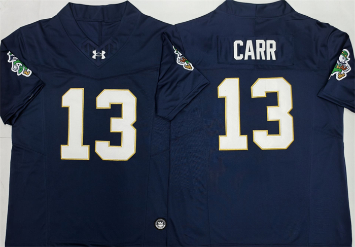 Men's Notre Dame Fighting Irish #13 CJ Carr Navy 2026 F.U.S.E. Limited Stitched Jersey