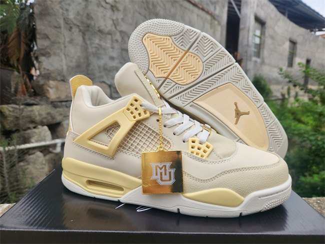 Men's Hot Sale Running weapon Air Jordan 4 Cream Shoes 0291 Men's Hot Sale Running weapon Air Jordan 4 Cream Shoes 0291