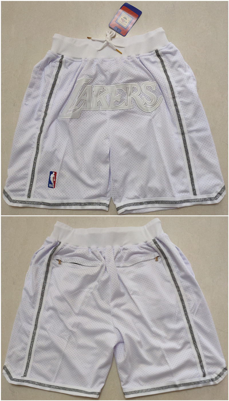 Men's Los Angeles Lakers White 'MVP' Shorts (Run Small)