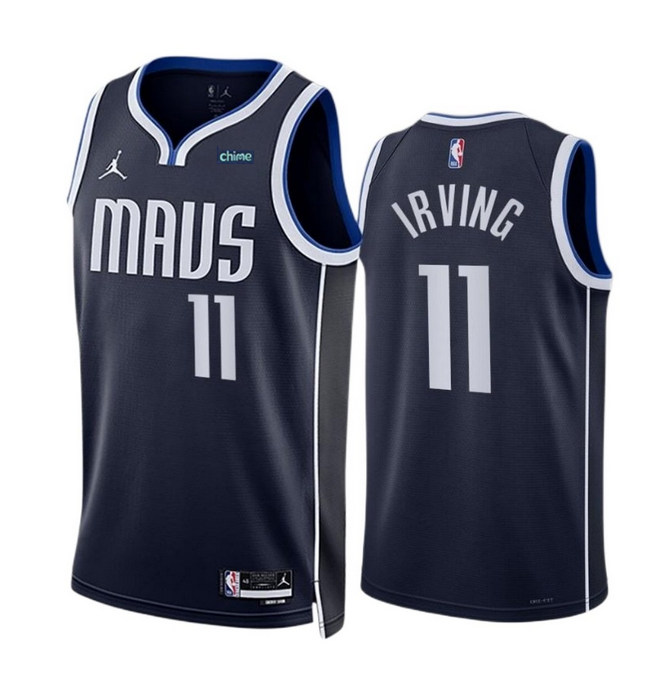 Men's Dallas Mavericks #11 Kyrie Irving Navy Statement Edition Stitched Basketball Jersey Men's Dallas Mavericks #11 Kyrie Irving Navy Statement Edition Stitched Basketball Jersey