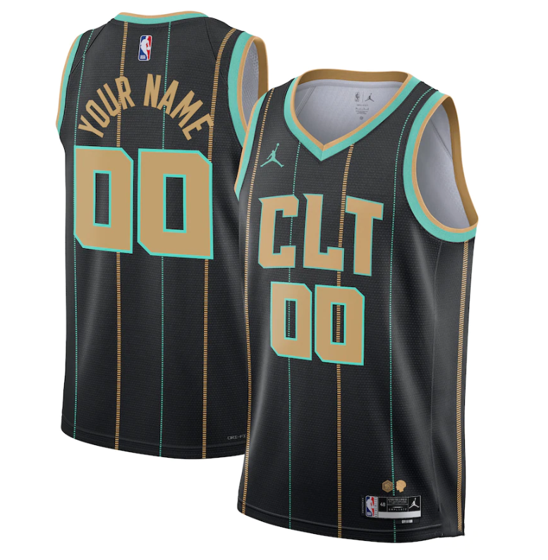 Men's Charlotte Hornets Active Player Custom 2022/2023 Black City Edition Stitched Basketball Jersey Men's Charlotte Hornets Active Player Custom 2022/2023 Black City Edition Stitched Basketball Jersey