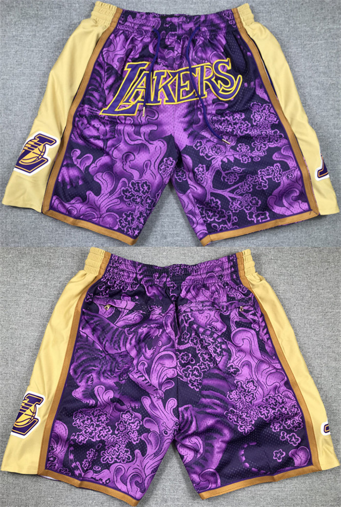 Men's Los Angeles Lakers Purple Gold Shorts (Run Small) Men's Los Angeles Lakers Purple Gold Shorts (Run Small)