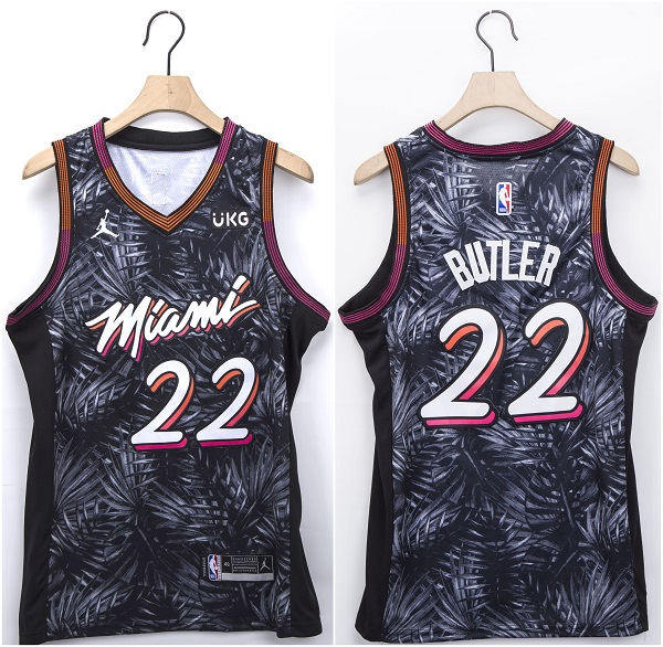 Men's Miami Heat #22 Jimmy Butler Black Lights Stitched NBA Jersey Men's Miami Heat #22 Jimmy Butler Black Lights Stitched NBA Jersey