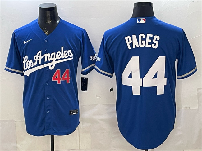 Men's Los Angeles Dodgers #44 Andy Pages Royal Alternate Stadium Stitched Baseball Jersey Men's Los Angeles Dodgers #44 Andy Pages Royal Alternate Stadium Stitched Baseball Jersey