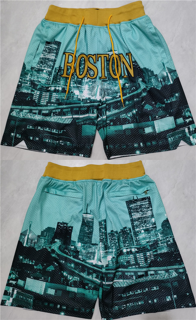 Men's Boston Celtics Aqua/Black Shorts (Run Small) Men's Boston Celtics Aqua/Black Shorts (Run Small)