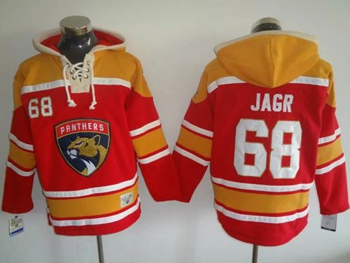 Panthers Red/Gold #68 Jaromir Jagr Sawyer Hooded Sweatshirt Stitched NHL Jersey Panthers Red/Gold #68 Jaromir Jagr Sawyer Hooded Sweatshirt Stitched NHL Jersey