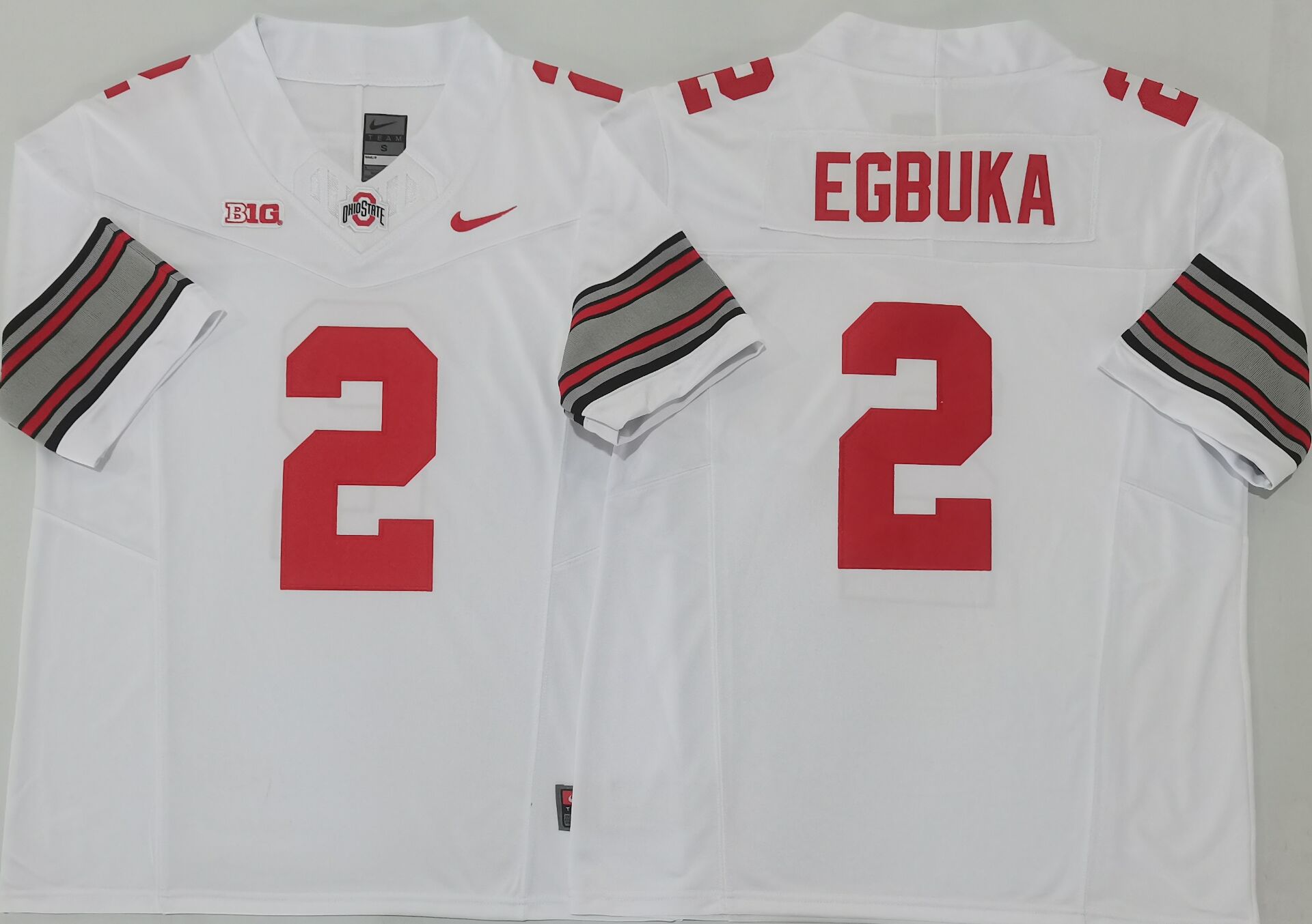 Men's Ohio State Buckeyes #2 Emeka Egbuka White 2025 F.U.S.E. Limited Stitched Jersey Men's Ohio State Buckeyes #2 Emeka Egbuka White 2025 F.U.S.E. Limited Stitched Jersey