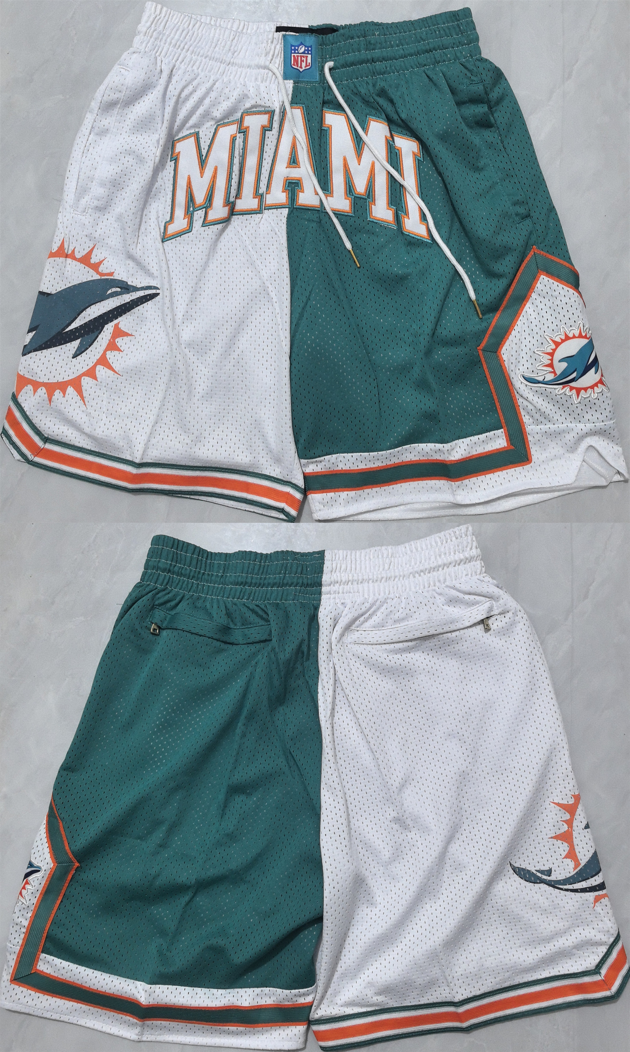 Men's Maimi Dolphins Aqua/White Shorts (Run Small) Men's Maimi Dolphins Aqua/White Shorts (Run Small)