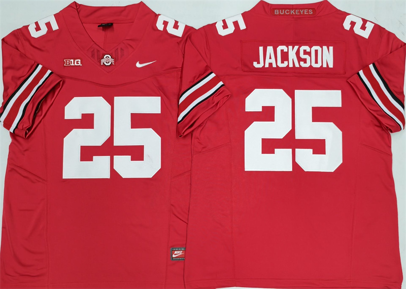 Men's Ohio State Buckeyes #25 Lamar "Bo" Jackson Red 2025 F.U.S.E. Limited Stitched Jersey Men's Ohio State Buckeyes #25 Lamar "Bo" Jackson Red 2025 F.U.S.E. Limited Stitched Jersey