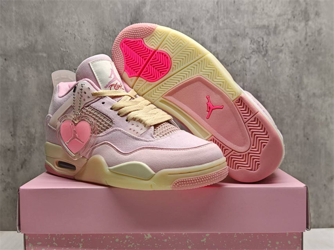 Women's Running weapon Jordan 4 Pink Shoes 061 Women's Running weapon Jordan 4 Pink Shoes 061