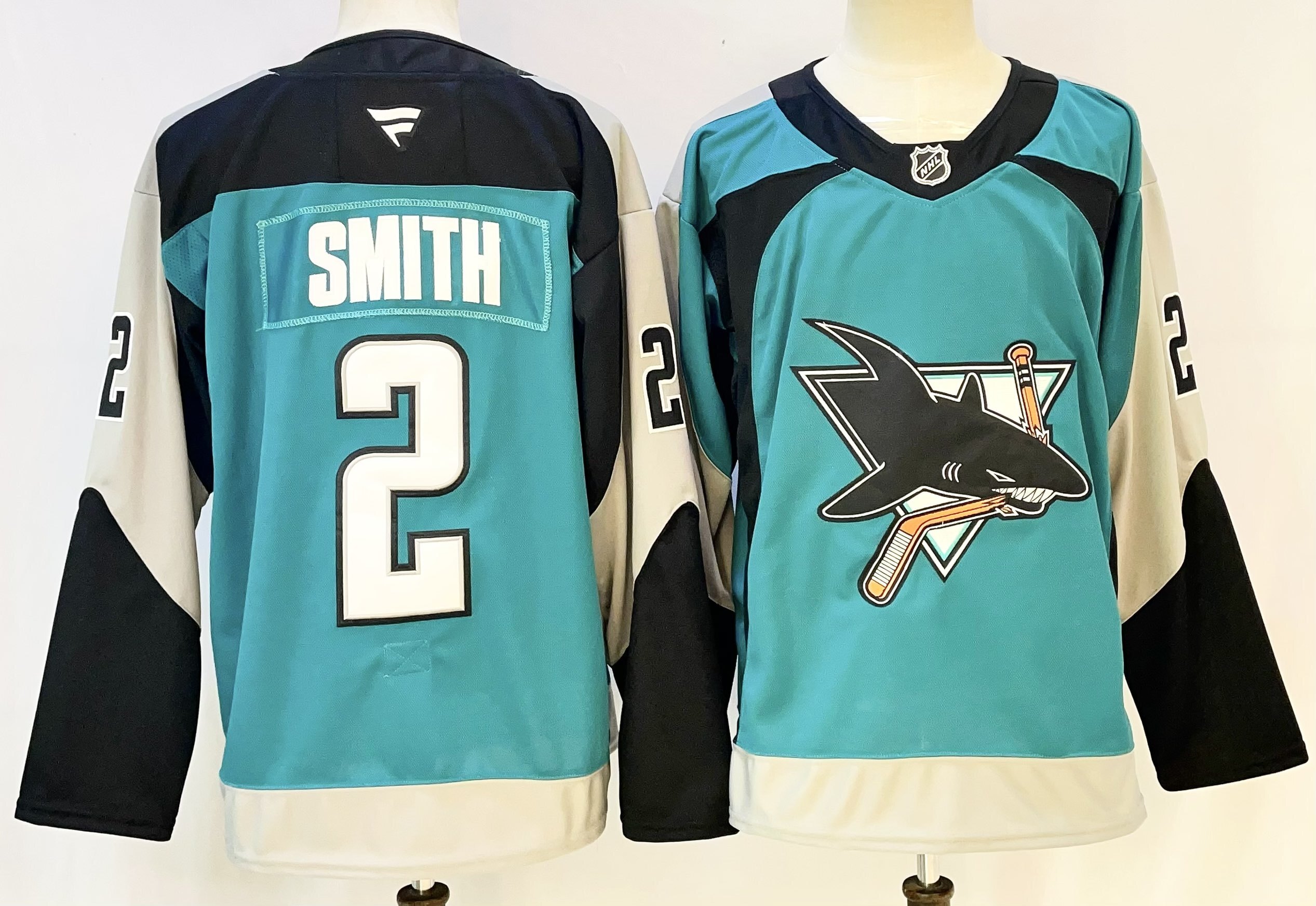 Men's San Jose Sharks #2 Will Smith Teal 2025 Alternate Stitched Hockey Jersey