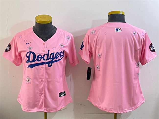 Youth Los Angeles Dodgers Blank Pink 2025 Tokyo Series Limited Stitched Baseball Jersey Youth Los Angeles Dodgers Blank Pink 2025 Tokyo Series Limited Stitched Baseball Jersey