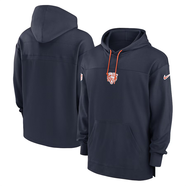 Men's Chicago Bears Navy Performance Pullover Hoodie Men's Chicago Bears Navy Performance Pullover Hoodie