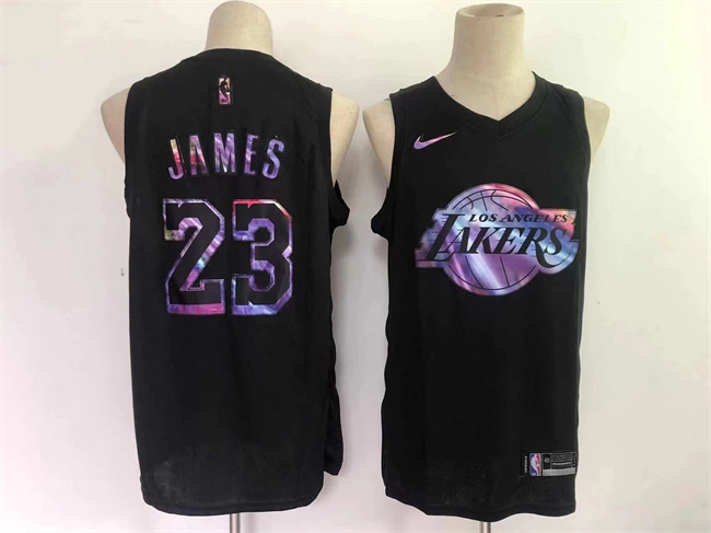 Men's Los Angeles Lakers #23 LeBron James Black Stitched Basketball Jersey Men's Los Angeles Lakers #23 LeBron James Black Stitched Basketball Jersey