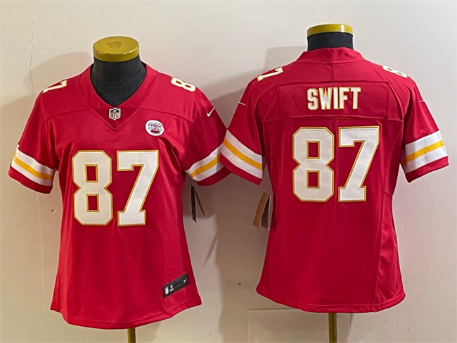 Women's Kansas City Chiefs #87 Taylor Swift Red Vapor Untouchable Limited Stitched Jersey(Run Small) Women's Kansas City Chiefs #87 Taylor Swift Red Vapor Untouchable Limited Stitched Jersey(Run Small)
