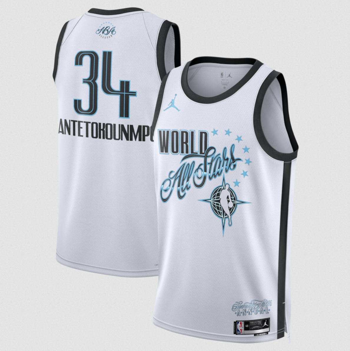 Men's 2026 All-Star Custom White Stitched Basketball Jersey