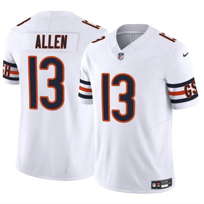 Youth Chicago Bears #13 Keenan Allen White 2023 F.U.S.E Vapor Stitched Football Jersey