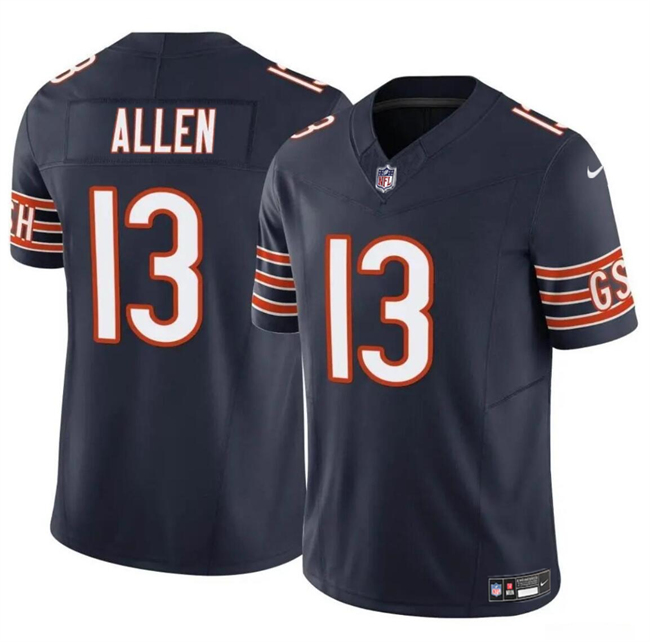 Youth Chicago Bears #13 Keenan Allen Navy 2023 F.U.S.E Vapor Stitched Football Jersey