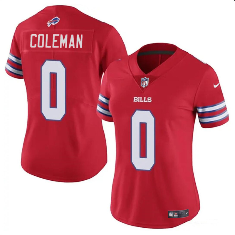 Women's Buffalo Bills #0 Keon Coleman Red Vapor Stitched Football Jersey(Run Small) Women's Buffalo Bills #0 Keon Coleman Red Vapor Stitched Football Jersey(Run Small)