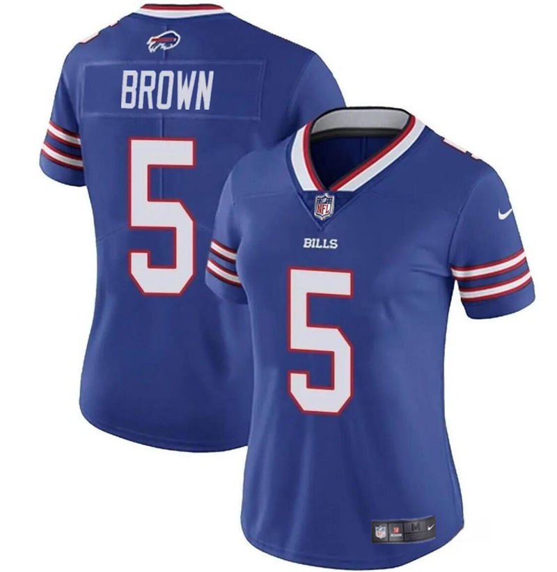 Women's Buffalo Bills #5 Anthony Brown Blue Vapor Stitched Football Jersey(Run Small) Women's Buffalo Bills #5 Anthony Brown Blue Vapor Stitched Football Jersey(Run Small)