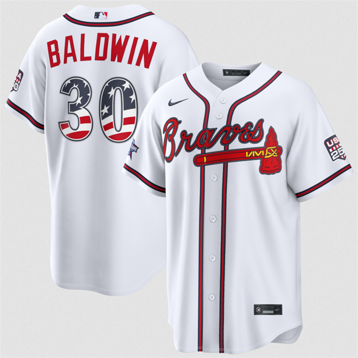 Men's Atlanta Braves #30 Drake Baldwin White 2026 All-Star Edition Stars & Stripes Stadium Pick-A-Player Stitched Baseball Jersey Men's Atlanta Braves #30 Drake Baldwin White 2026 All-Star Edition Stars & Stripes Stadium Pick-A-Player Stitched Baseball Jersey